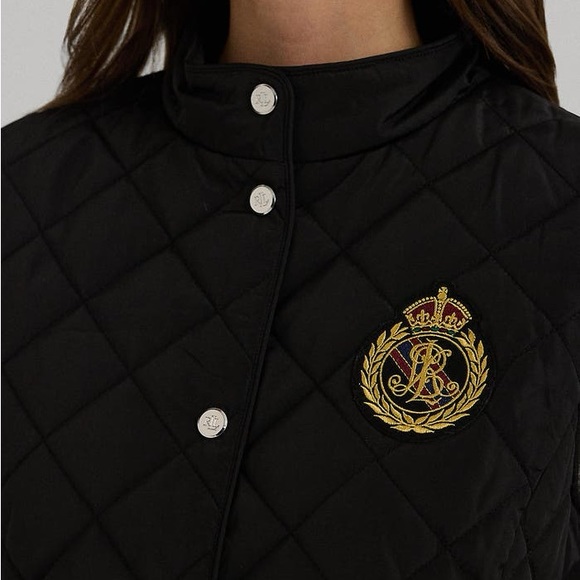Lauren Ralph Lauren Women's Recycled Quilt Vest W Crest 23" - Picture 9 of 10